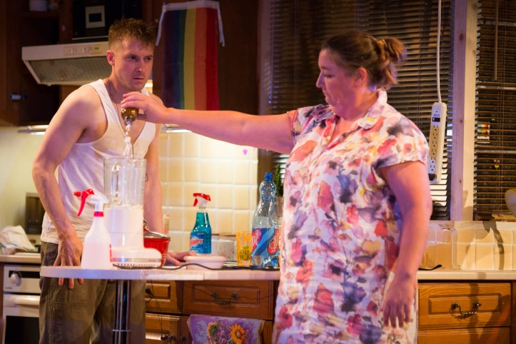 3 Arthur Darvill and Ashley McGuire in Hir Bush Theatre Credit Ellie Kurttz